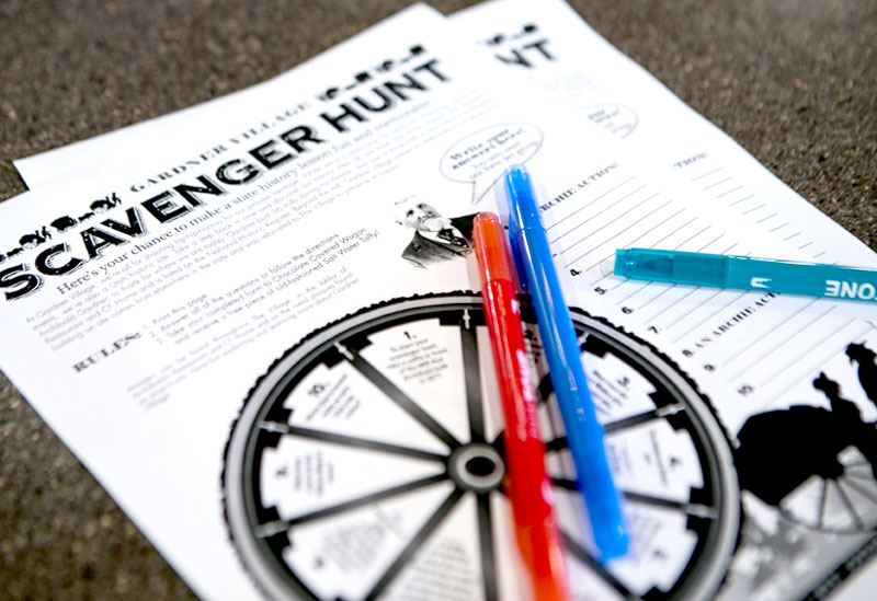 free gardner village scavenger hunt