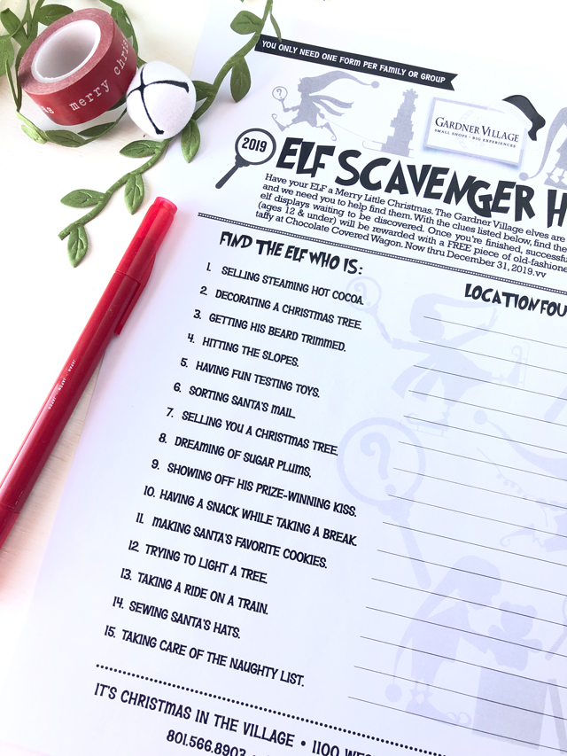 2019 Gardner Village Elf Scavenger Hunt