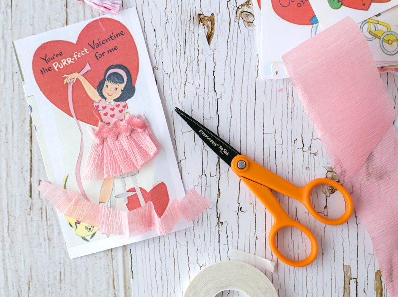 adding texture to valentines