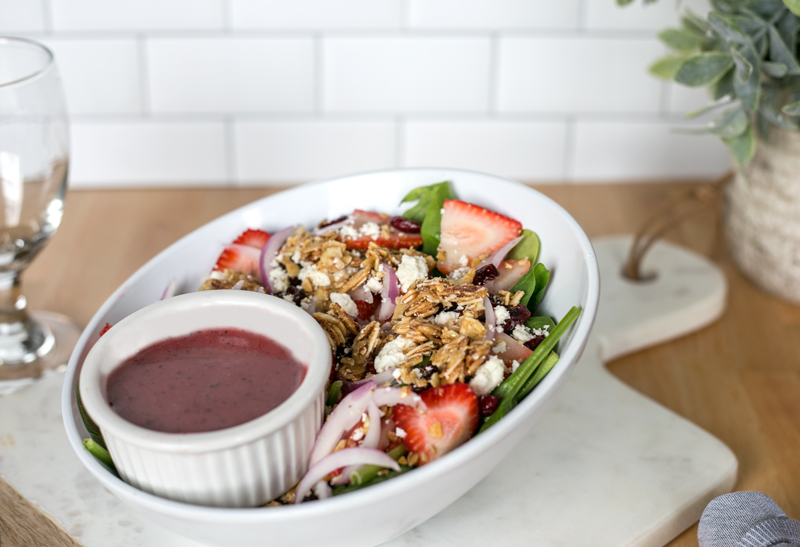 strawberry spinach salad