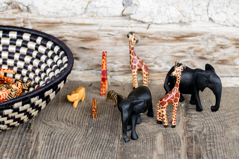 hand carved animals from kenya 