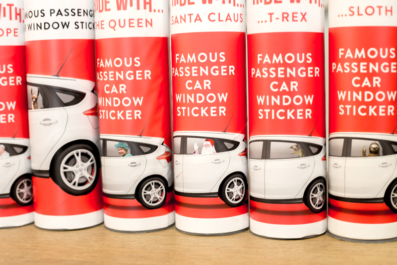 famous passenger car window stickers