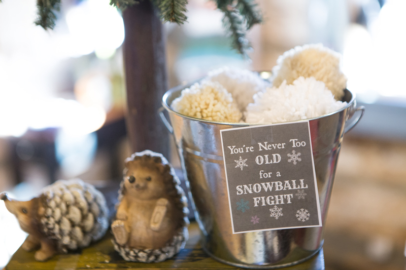 yarn snow balls