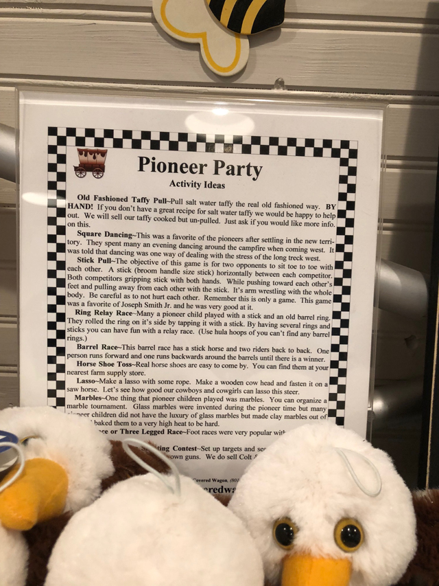 pioneer party ideas