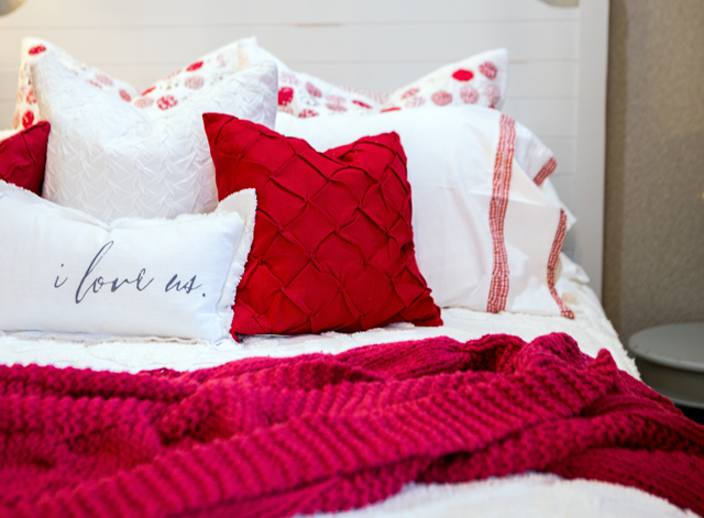 love themed bedding red