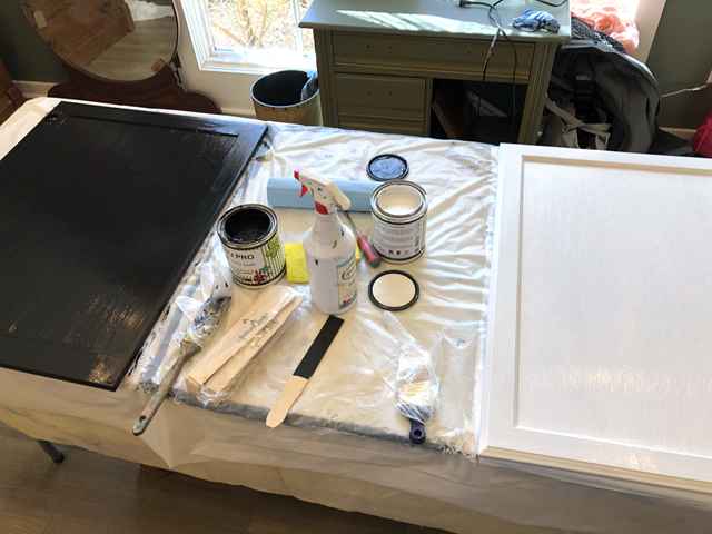 painting cabinets white or black