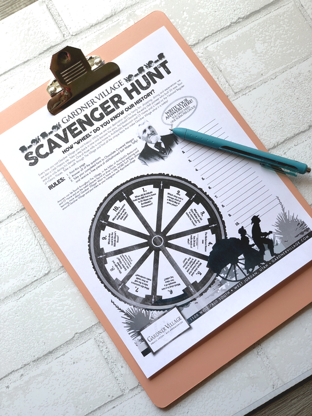 gardner village scavenger hunt