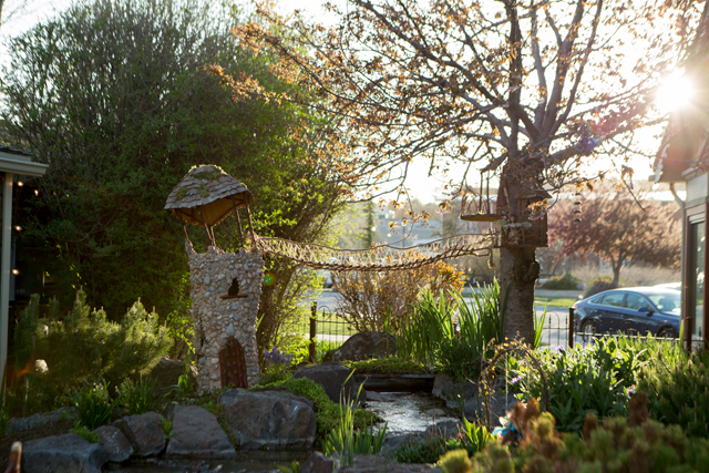 large fairy garden display